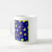 Tropisches Fruchtmuster mit Neonfarben Kaffeetasse (Vorderseite Links)