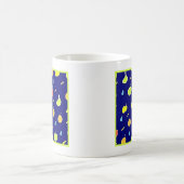 Tropisches Fruchtmuster mit Neonfarben Kaffeetasse (Mittel)