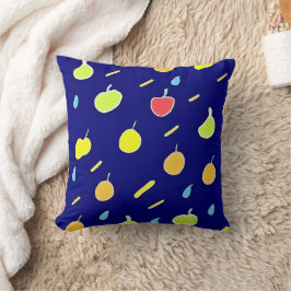 Tropisches Fruchtmuster mit Neonfarben Kissen