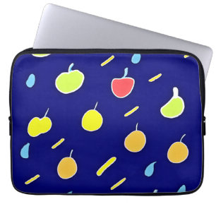 Tropisches Fruchtmuster mit Neonfarben Laptopschutzhülle