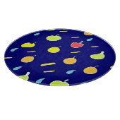 Tropisches Fruchtmuster mit Neonfarben Schneidebrett (Ecke)