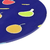 Tropisches Fruchtmuster mit Neonfarben Schneidebrett (Ecke)