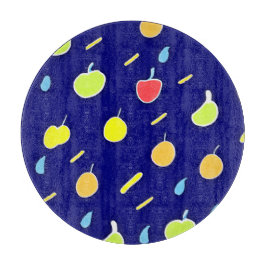 Tropisches Fruchtmuster mit Neonfarben Schneidebrett