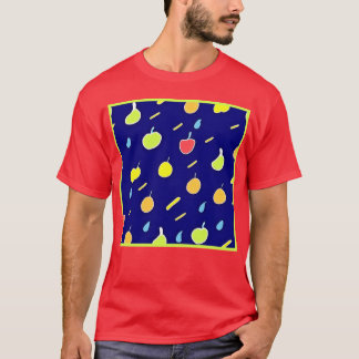 Tropisches Fruchtmuster mit Neonfarben T-Shirt