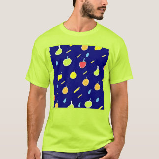 Tropisches Fruchtmuster mit Neonfarben T-Shirt