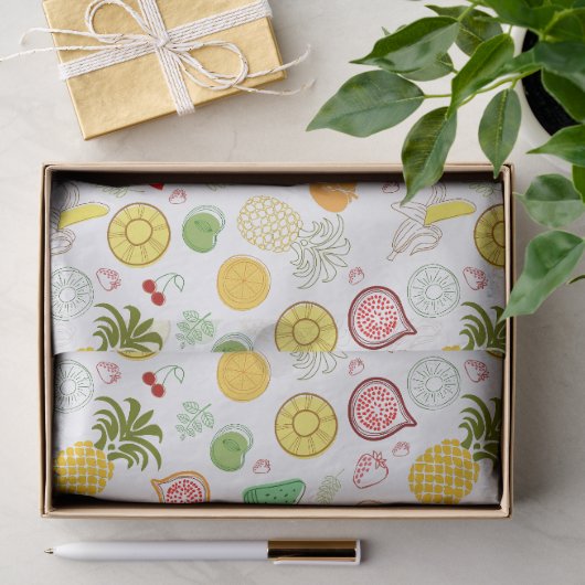 Tropisches Fruchtmuster Seidenpapier (Geschenk)