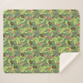 Tropisches Fruchtmuster Sherpadecke (Vorderseite (Horizontal))