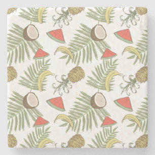 Tropisches Fruchtmuster Steinuntersetzer