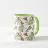 Tropisches Fruchtmuster Tasse (VorderseiteRechts)