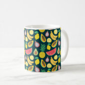 tropisches Fruchtnahtloses Muster Kaffeetasse (VorderseiteRechts)