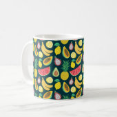 tropisches Fruchtnahtloses Muster Kaffeetasse (Vorderseite Links)