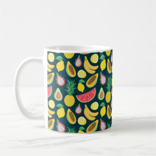 tropisches Fruchtnahtloses Muster Kaffeetasse