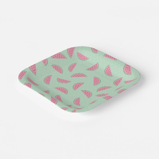 Tropisches Fruchtpaint Spritzer Muster Pappteller (Gewinkelt)