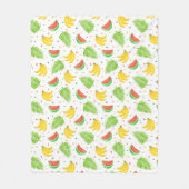 Tropisches Fruchtpolka-Dot-Muster Fleecedecke (Vorderseite)