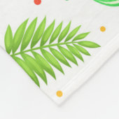 Tropisches Fruchtpolka-Dot-Muster Fleecedecke (Ecke)