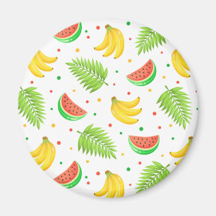 Tropisches Fruchtpolka-Dot-Muster Magnet