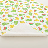 Tropisches Fruchtpolka-Dot-Muster Sherpadecke (3/4)