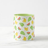 Tropisches Fruchtpolka-Dot-Muster Tasse (Zentrum)