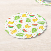 Tropisches Fruchtpolka-Dot-Muster Untersetzer (angewinkelt)