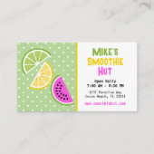 Tropisches Fruchtsaft-Smoothie-Bar Visitenkarte (Vorderseite)