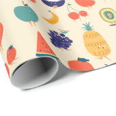 Tropisches Fruchtumhüllungspapier Geschenkpapier (Rolleneckpunkt)