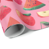 Tropisches Fruchtumhüllungspapier Geschenkpapier (Rolleneckpunkt)