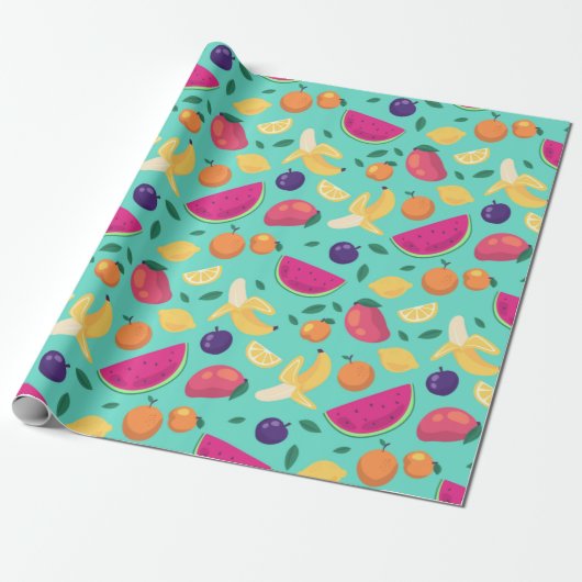 Tropisches Fruchtumhüllungspapier Geschenkpapier (Ungerollt)