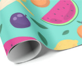 Tropisches Fruchtumhüllungspapier Geschenkpapier (Rolleneckpunkt)