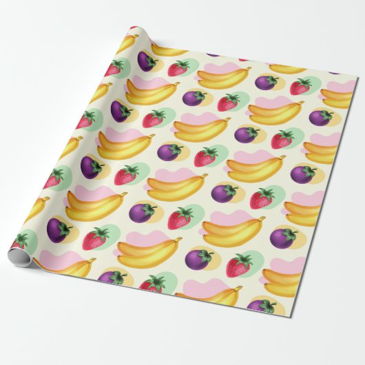 Tropisches Fruchtumhüllungspapier Geschenkpapier (Ungerollt)