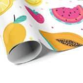 Tropisches Fruchtumhüllungspapier Geschenkpapier (Rolleneckpunkt)