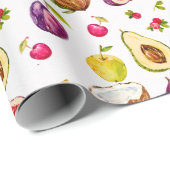 Tropisches Fruchtumhüllungspapier Geschenkpapier (Rolleneckpunkt)