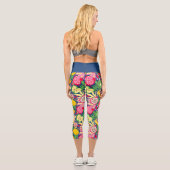 Tropisches Fruchtwasser Sommermuster Capri Leggings (Rückseite)