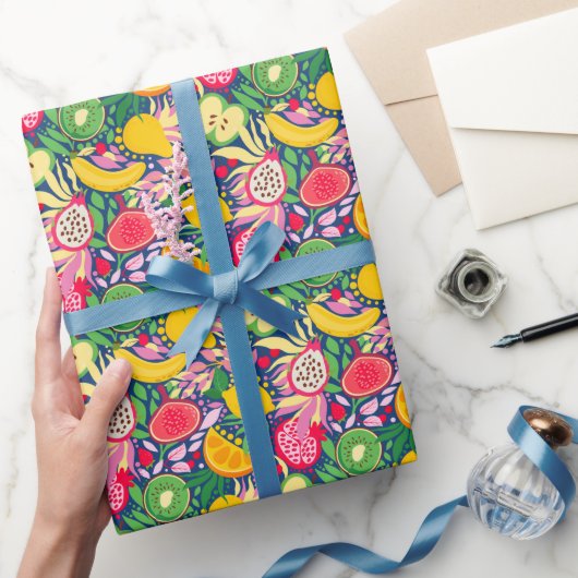 Tropisches Fruchtwasser Sommermuster Geschenkpapier (Schenken)