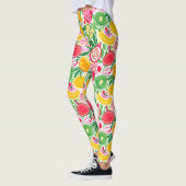 Tropisches Fruchtwasser Sommermuster Leggings (Links)