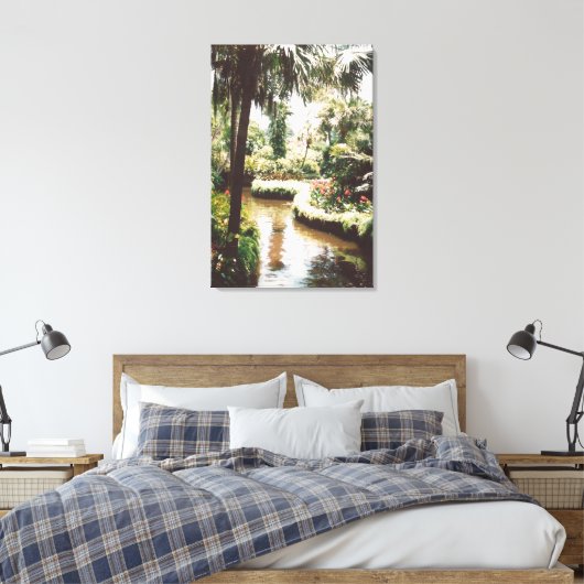 Tropisches Gartenparadies Leinwanddruck (Insitu (Schlafzimmer))
