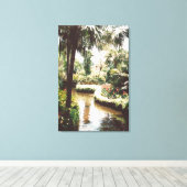 Tropisches Gartenparadies Leinwanddruck (Insitu (Holzboden))