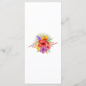 Tropisches Gartenparadies Menükarte (Rückseite)