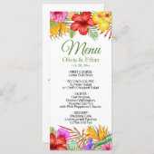 Tropisches Gartenparadies Menükarte (Vorne/Hinten)