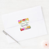 Tropisches Gartenparadies Quadratischer Aufkleber (Umschlag)