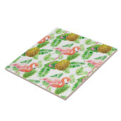 tropisches Gartenwassermuster Fliese (Seite)