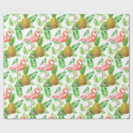 tropisches Gartenwassermuster Geschenkpapier (Flach)