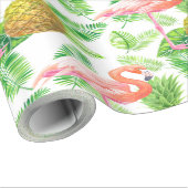 tropisches Gartenwassermuster Geschenkpapier (Rolleneckpunkt)