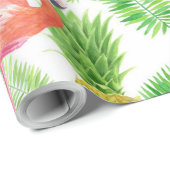 tropisches Gartenwassermuster Geschenkpapier (Rolleneckpunkt)