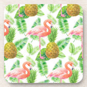 tropisches Gartenwassermuster Getränkeuntersetzer (Vorderseite)