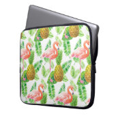 tropisches Gartenwassermuster Laptopschutzhülle (Vorderseite Links)