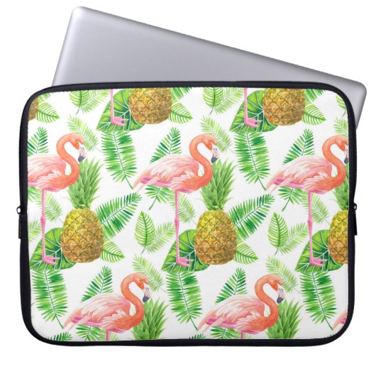 tropisches Gartenwassermuster Laptopschutzhülle (Vorderseite)