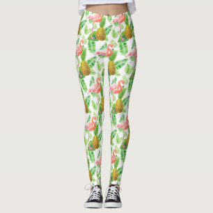 tropisches Gartenwassermuster Leggings