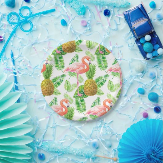 tropisches Gartenwassermuster Pappteller (Party)