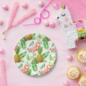 tropisches Gartenwassermuster Pappteller (Party)