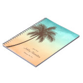 Tropisches Gast-Buch des Strand-Palme-Bonbon-16 Notizblock (Linke Seite)